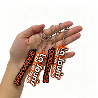 Porte-clés personnalisés en PVC découpé 2D avec logo promotionnel en caoutchouc, idéal pour la promotion de marque