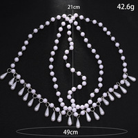 Coiffure vintage baroque en perles pour femmes avec coiffes à plusieurs niveaux pour une mariée de luxe Accessoires de cheveux de mode pour les mariées