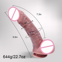 25cm XL Realistischer Dildo mit Venen, Hoden & Starkem Saugnapf, Weiches Silikon G-Punkt Anal Dickes Intimspielzeug für Frauen & Männer