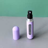 Botol Semprot Parfum Mini Kosong 5ml Bulat Perak Emas Pink, Botol Isi Ulang Portabel untuk Perjalanan dengan Tutup Semprot Kabut