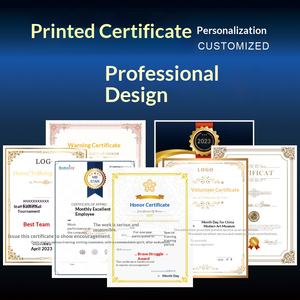 Modello di Certificato Personalizzato A4/A5 con Stampa Digitale, Certificati Onorifici, di Lavoro e di Laurea con Design Interno Premium - Product Image 4