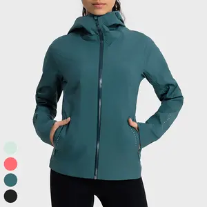 Rahat kadın moda spor siper rüzgarlık rüzgar geçirmez su ceket özel açık ceketler kadın kapşonlu rüzgarlık