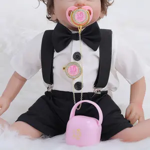 0-12 M Newborn Free Luxury Bling Safety Anti-Dust Dummy Chupeta Sweetie Soother Baby Pacifier With Box