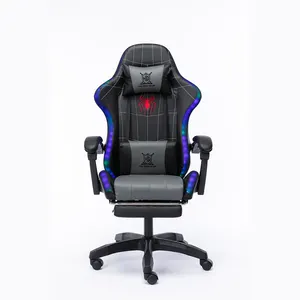 Chaise de jeu ergonomiques, haut-parleurs rvb en Pu, lumière Led, Racing Pc, fauteuil inclinable