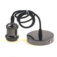 Support de lampe vintage Edison E27/E26 250V plafonnier en métal douille d'ampoule avec style à vis