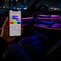 Trontech Golf 7 Lumière Ambiante 2014-2021 |   Bande lumineuse LED RGB pour panneau de porte, 21 LED |   Contrôle de l'application par le volant et l'écran |   Plug & Play, compatible avec l'équipement d'origine