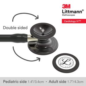 Estetoscopio <span class=keywords><strong>Littmann</strong></span> <span class=keywords><strong>Cardiology</strong></span> <span class=keywords><strong>IV</strong></span>, 6204, Tubo negro, estetoscopio de humo de alto pulido, tallo de champán, 3M, 6204 - Product Image 3
