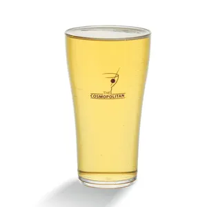 Beer Festival Custom Logo 300ml Brand Beer Tasting Glass 10oz Middy Glass Plastic Beer Glass