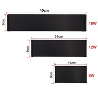 Applique murale moderne en aluminium LED Hagood 6W/12W/14W pour chambre à coucher, hôtel, salon, décoration