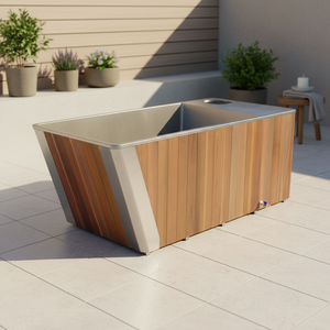 Helius HL-1760 Bañeras de Hidromasaje Personalizadas de Alta Calidad, Bañera de Hielo de Madera de Cedro Rojo con Enfriador WiFi, 1 Año de Garantía, Ecológica - Product Image 1