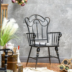 Home Living Room bar Furniture White or Black Detachable Leg <b>Rustic</b> Accent Metal Coffee <b>Dining</b> <b>Chair</b> - Product Image 1