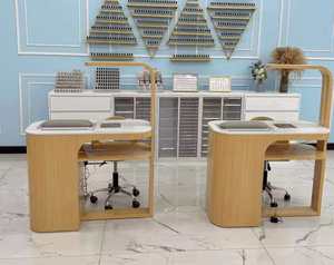 Sillón de Masaje para Pedicura en Dorado Grisáceo y Juego de Mesa de Manicura, Mesa de Manicura Portátil de Alta Gama con Lámparas y Secadores - Product Image 5