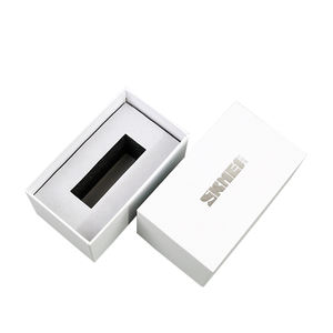 Mini caja de papel para estampado de pestañas, papel de aluminio dorado de buena calidad, color blanco - Product Image 1