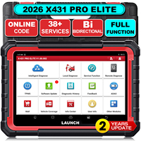 Escáner OBD2 de diagnóstico inteligente de sistema completo Launch X431 Pro Elite, lector de códigos automático bidireccional, desde almacén de la UE