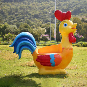 เก้าอี้ไก่621K รูปปั้นตกแต่งงานศิลปะในห้างสรรพสินค้าสวนเฟอร์นิเจอร์อื่นๆม้านั่งยาวกลางแจ้งเพิ่มความสนุกสนานให้กับสถานที่สาธารณะ - Product Image 1