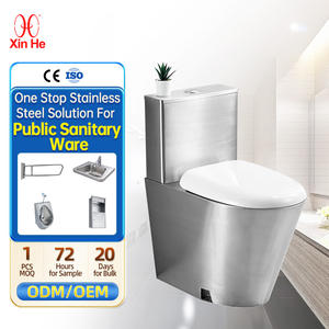 WC public personnalisable CE, Chine, haute qualité, argent, deux pièces, acier inoxydable, urinoir - Product Image 1