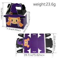 Boîtes d'emballage cadeau en papier pour enfants avec poignée Trick or Treat Sweet Candy Goodie Décorations Boîtes