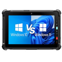 Nueva Tablet Robusta con Windows de 10.95 Pulgadas, Intel Core I7-1255U, 16GB, 256GB SSD, IP65, NFC, Lector de Huellas Dactilares, Lector de Códigos de Barras, 4G LTE, GPS, PC Industrial