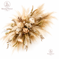 Hotsale 50cm 60cm 70cm 80cm Grote Bloemstukken van Echte Bloemen Bruiloft Tafeldecoratie Gedroogde Kunstmatige Witte Bloembollen