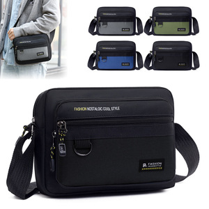 Fashion Men's Crossbody Bag Oxford Cloth Multi Pocket Shoulder Bag For Everyday Use Gray Blue Black Green Solid Color Spring - Product Image 2