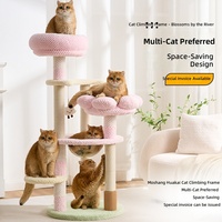 Arbre à chat moderne en bois, structure d'escalade multi-niveaux avec griffoir pour chats d'intérieur, fournitures pour animaux de compagnie en gros