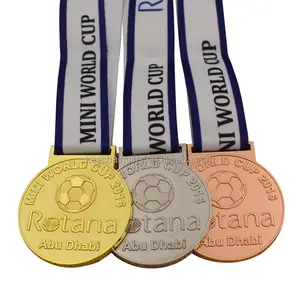 Medalha do futebol/medalha de esportes do bronze dourado prateado personalizado para crianças