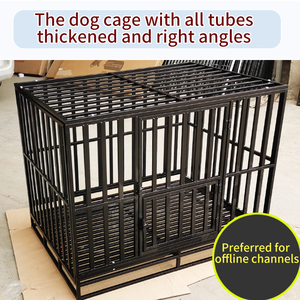 ใหม่กรงสุนัขแบบซ้อนได้ทำจากโลหะสำหรับสุนัขกรงสุนัขแบบพับเก็บได้ถาดพลาสติกมีล้อลากสำหรับสุนัขเคลื่อนย้ายได้ง่าย - Product Image 2