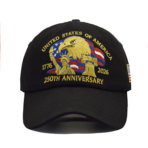 DF <b>Navy</b> Blue 250th Anniversary <b>Baseball</b> <b>Cap</b> 3D Print Embroidered Cotton Hat Adjustable Sun Protection Wholesale - Product Image 2