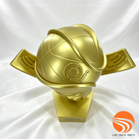 Trofi Bola Basket Dengan Dua Tangan Memegang Bola Logo Kustom Trofi Penghargaan Olahraga Polyresin Untuk Kompetisi Bola Basket Suvenir ODM