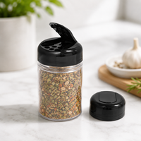 Bouchon doseur à clapet en plastique PP de 52 mm pour pots à épices, avec trous de distribution, pour l'emballage et la fermeture de bouteilles d'assaisonnements - Vente en gros