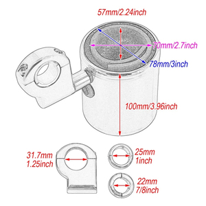 Support de tasse de moto universel réglable de 22mm à 32mm pour <span class=keywords><strong>Harley</strong></span> Touring Street Glide Softail burst Dyna Sportster - Product Image 3