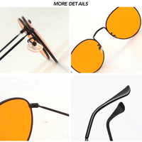Gafas de Sol Unisex con Montura Completa de Metal de Alta Calidad, Lentes Naranja, Rojo y Amarillo, Anti Luz Azul, Impermeables, Venta al Por Mayor