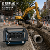 Excavatrice sur chenilles hydraulique d'occasion pour intervention d'urgence avec télécommande industrielle sans fil, réponse rapide, en stock, Pro