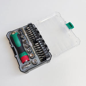 New Multi Functional <b>Ratchet</b> <b>Screwdriver</b> Tool Set 39 Piece Crv Bits 1 4 In Socket Home Use Hand Powered China Made - Product Image 3