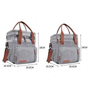 Outdoor Camping <b>Insulated</b> Fishing Food Double Layer Large Capacity Waterproof Soft Picnic Portable <b>Cooler</b> <b>Bag</b> with Custom logo - Product Image 1