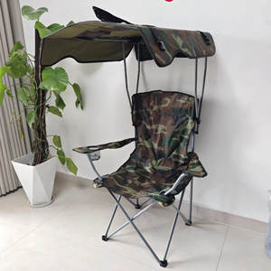 Lightweight Portable Camping and Fishing <strong>Chair</strong> <strong>with</strong> Canopy Shade Comfortable <strong>Arm</strong> Beach <strong>Chair</strong> <strong>with</strong> Cup Holder - Product Image 6