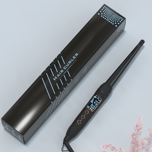 Rizador de pelo de cerámica profesional, pantalla LCD de temperatura, herramienta eléctrica para peinar el cabello para uso doméstico, diseño de cono de flor de pera - Product Image 5