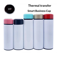 Bouteille de Sport Isotherme Sous Vide à Affichage de Température pour Sublimation, Bouteille d'Eau Intelligente Personnalisable en Acier Inoxydable