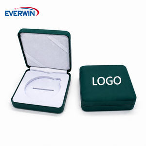 EVERWIN Scatola Espositiva per Monete in Pelle Quadrata Rettangolare Personalizzabile, Porta Monete con Logo Personalizzato, Custodia per Collezione - Product Image 1
