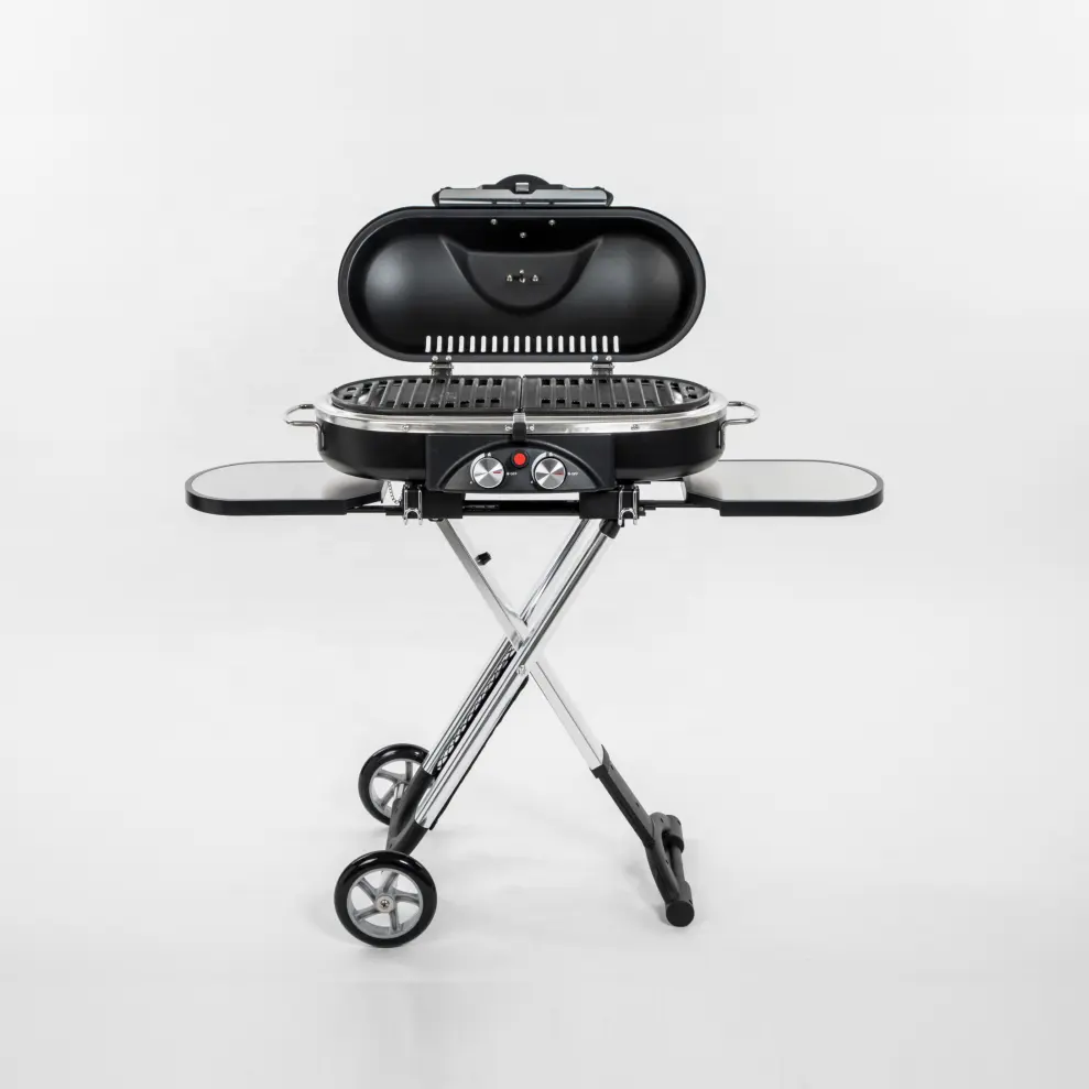 Multi-funzionale Campeggio Trolley Barbecue Grill All'aperto Portatile Pieghevole Elettrico Grill Barbecue A Gas