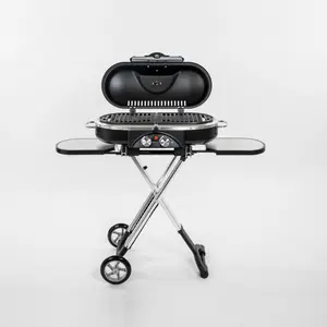 Multifunktion aler Camping Trolley Barbecue Grill Tragbarer faltbarer elektrischer Gas grill im Freien