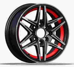 XingHui E25-24 <span class=keywords><strong>12</strong></span> jantes automatiques 4X100 jantes de voiture en alliage 12x5.0J jantes CB67.1 ET 20mm décalées avec Mb + ligne bleue - Product Image 1
