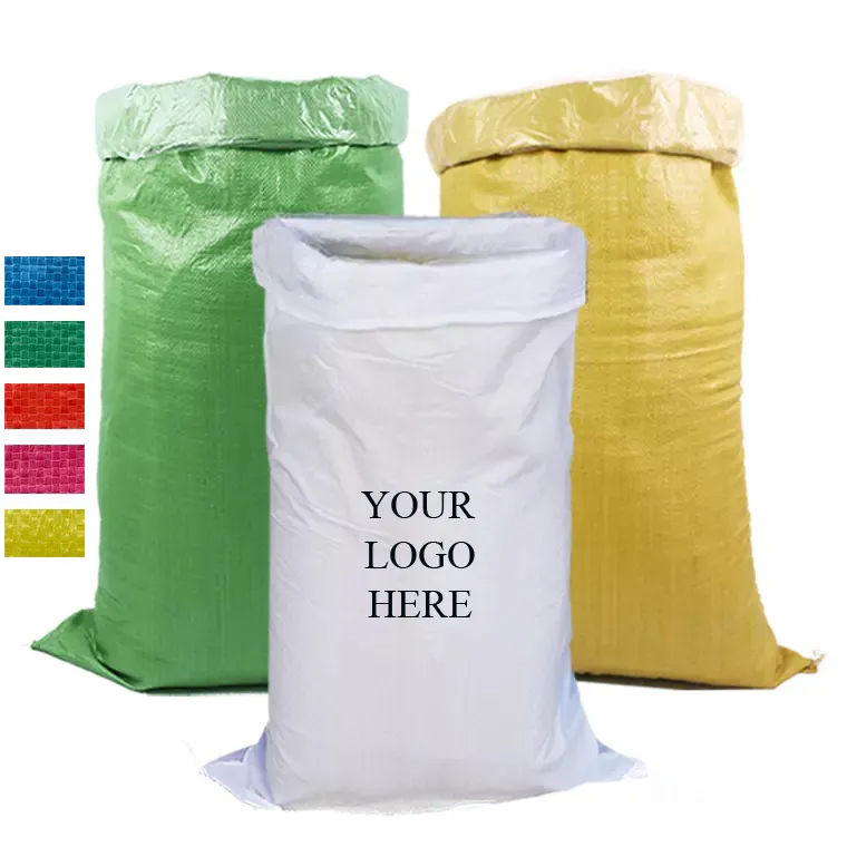 농업 패키지 플라스틱 재활용 pp 짠 가방 25 키로그램 50 키로그램 쌀 포장 열 씰 25 키로그램 50 키로그램 쌀 포장 가방