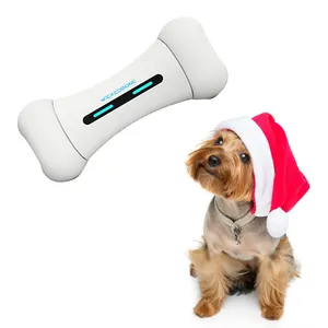 Caja de regalo de Navidad para mascotas, Juguete para perro inteligente, hueso masticable