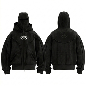 Sweat à capuche en molleton français avec fermeture éclair, poche avant, pour l'entraînement, en coton robuste, motif <span class=keywords><strong>graphique</strong></span>, 500 460 g/m², pour homme, avec cagoule intégrée personnalisée - Product Image 2