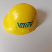 Casque de sécurité promotionnel en mousse PU personnalisé avec logo, style dessin animé, couleurs personnalisées, haute qualité, jouet anti-stress