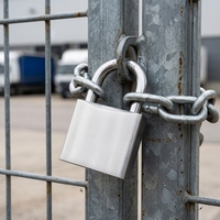 Cadenas en acier inoxydable SS304 de 50 mm en forme d'arc, étanche, antirouille, avec anse renforcée, à clé, pour portail, remorque, entrepôt, vente en gros OEM