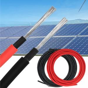 Prix d'usine 10mm2 PV câble solaire système d'alimentation solaire cc 2 cœurs cuivre isolé XLPO/XLPE/PE cuivre étamé basse tension - Product Image 2