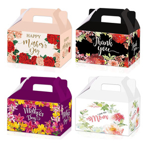 <span class=keywords><strong>Feliz</strong></span> Día DE LA MADRE Bolsas de regalo de papel Mejor mamá Favor de fiesta de cumpleaños Caja de regalo Regalos florales Galletas Cupcake Mango Caja del Día de la madre - Product Image 1
