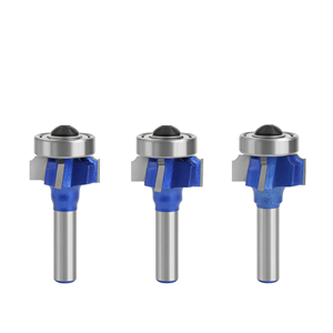 LAVIE Carbide 4-Flute Flush <b>Trim</b> <b>Router</b> Bit Set 8mm Shank R1 R2 R3 Woodworking - Product Image 1